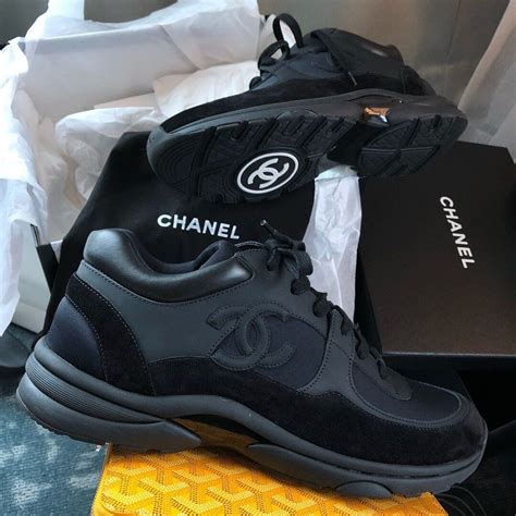 black chanel sneakers mens